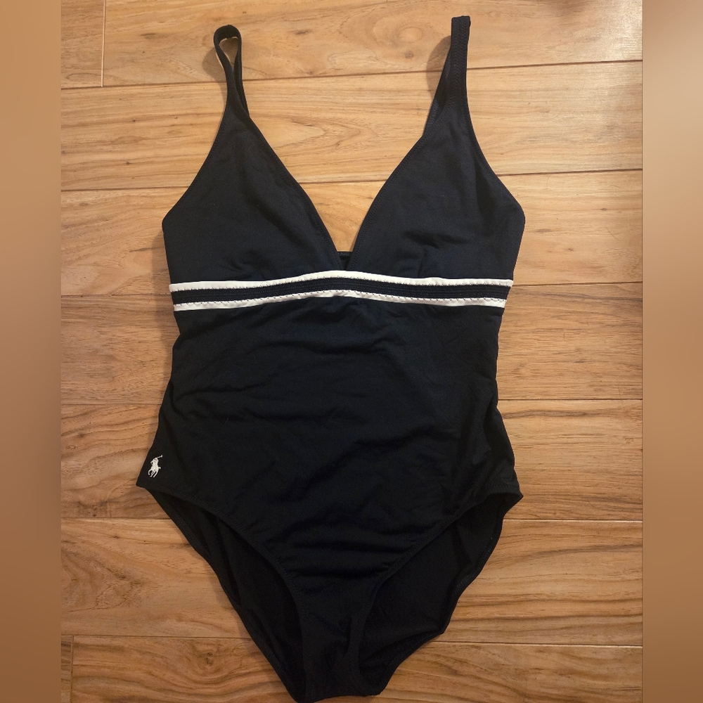 Ralph Lauren Swimsuit Navy Blue Size 14